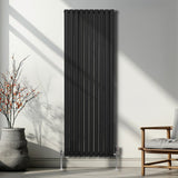 Oval Column Radiator  1800mm x 600mm  Black