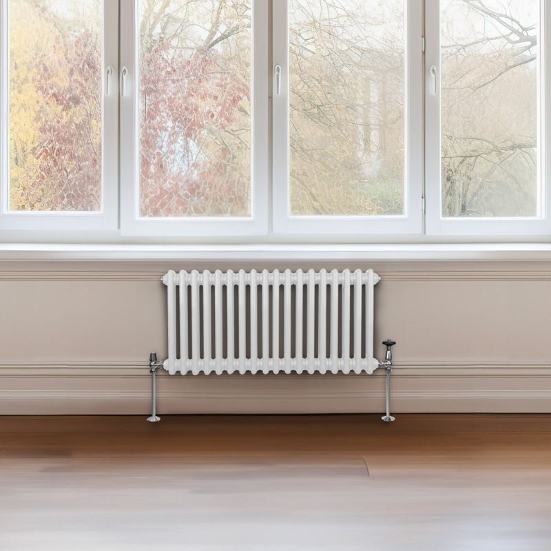 Traditional 2 Column Radiator - 300 x 832mm - White