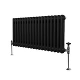 Traditional 2 Column Radiator - 300 x 832mm - Black