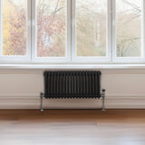 Traditional 2 Column Radiator - 300 x 832mm - Black