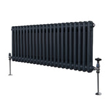 Traditional 2 Column Radiator - 300 x 1012mm - Anthracite Grey