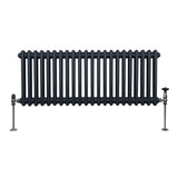 Traditional 2 Column Radiator - 300 x 1012mm - Anthracite Grey