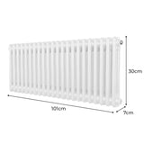 Traditional 2 Column Radiator - 300 x 1012mm - White