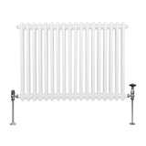 Traditional 2 Column Radiator - 600 x 832mm - White