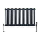 Traditional 2 Column Radiator - 600 x 1012mm - Anthracite Grey