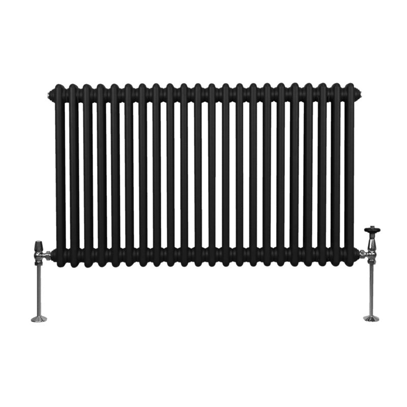 Traditional 2 Column Radiator - 600 x 1012mm - Black