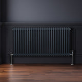 Traditional 2 Column Radiator - 600 x 1192mm - Anthracite Grey