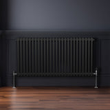 Traditional 2 Column Radiator - 600 x 1192mm - Black