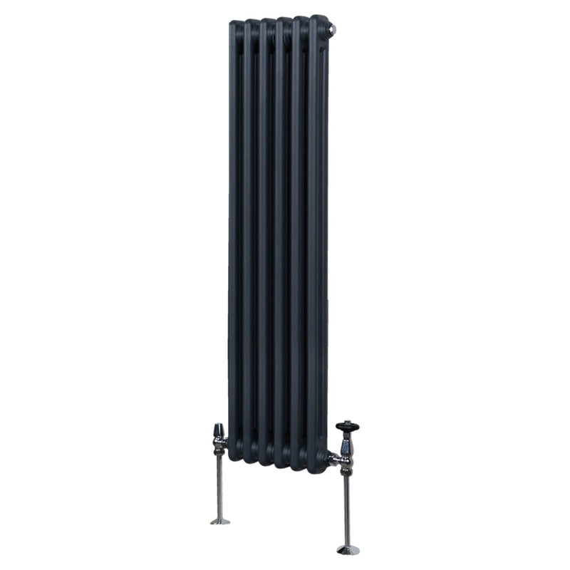 Traditional 2 Column Radiator - 1500 x 292mm - Anthracite Grey