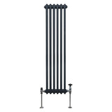 Traditional 2 Column Radiator - 1500 x 292mm - Anthracite Grey