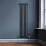 Traditional 2 Column Radiator - 1500 x 292mm - Anthracite Grey