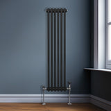 Traditional 2 Column Radiator - 1500 x 292mm - Black