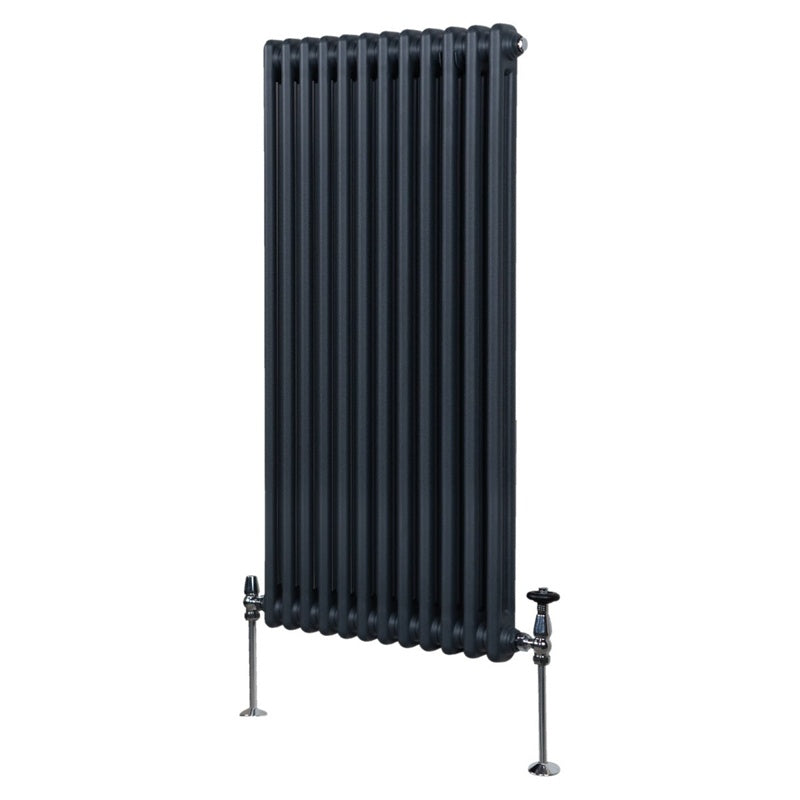 Traditional 2 Column Radiator - 1500 x 562mm - Anthracite Grey