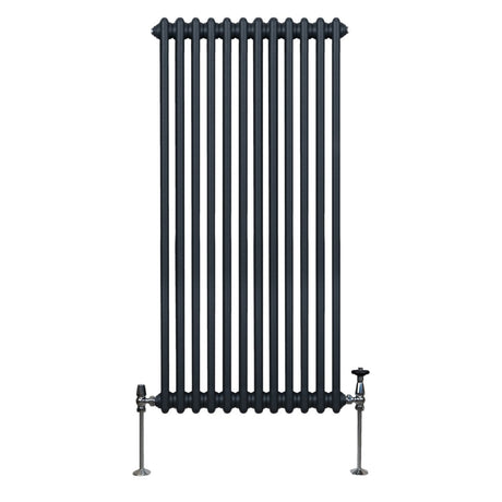 Traditional 2 Column Radiator - 1500 x 562mm - Anthracite Grey