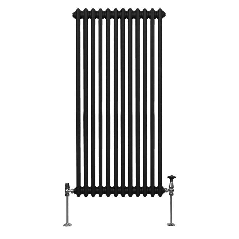 Traditional 2 Column Radiator - 1500 x 562mm - Black