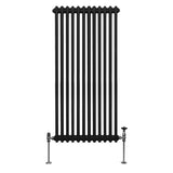 Traditional 2 Column Radiator - 1500 x 562mm - Black