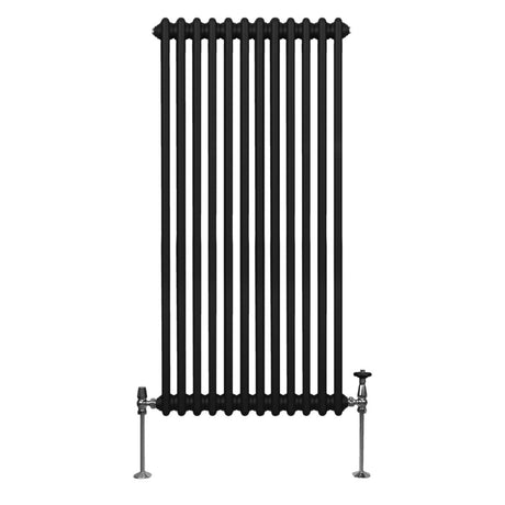 Traditional 2 Column Radiator - 1500 x 562mm - Black