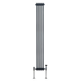 Traditional 2 Column Radiator - 1800 x 202mm - Anthracite Grey