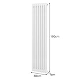 Traditional 2 Column Radiator - 1800 x 382mm - White