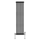 Traditional 2 Column Radiator - 1800 x 382mm - Black