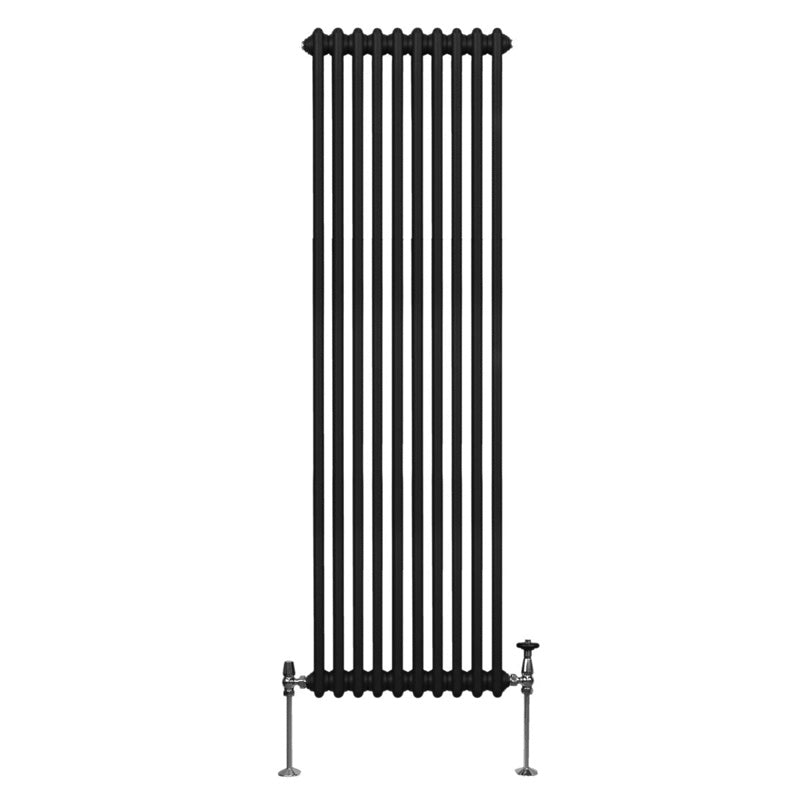 Traditional 2 Column Radiator - 1800 x 472mm - Black