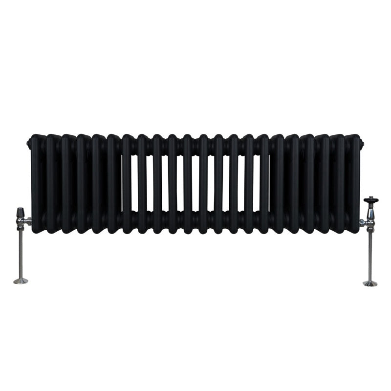 Traditional 3 Column Radiator - 300 x 1012mm - Black