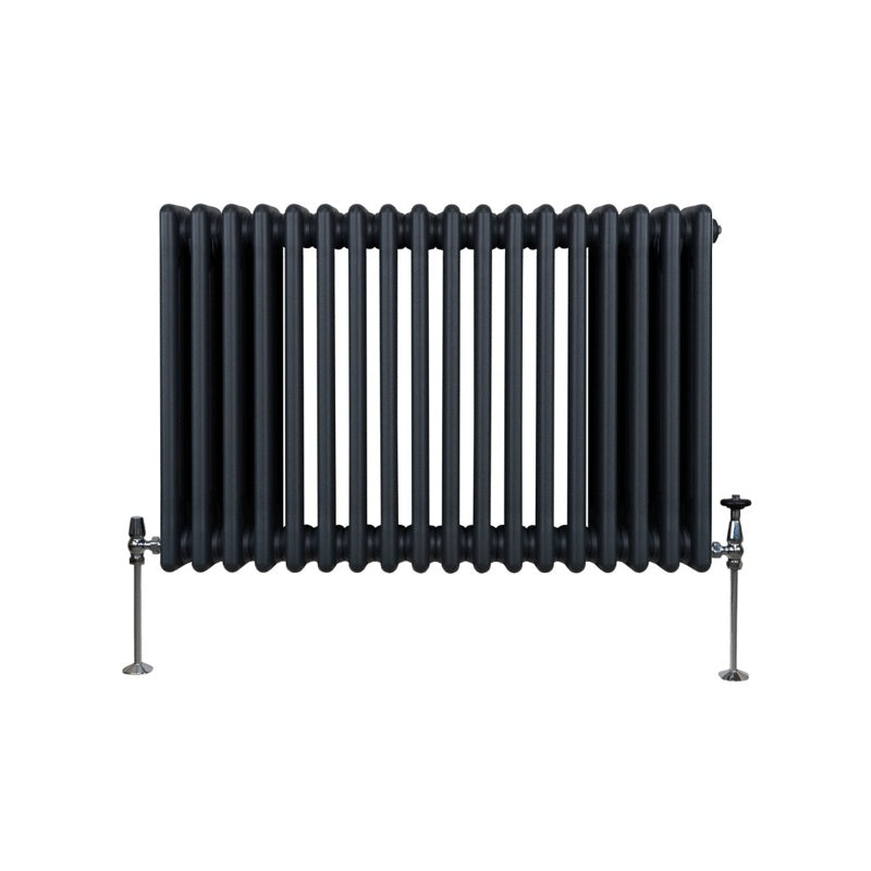 Traditional 3 Column Radiator - 600 x 832mm - Anthracite Grey