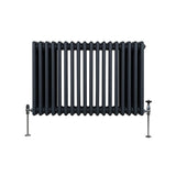 Traditional 3 Column Radiator - 600 x 832mm - Anthracite Grey