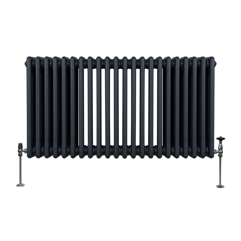 Traditional 3 Column Radiator - 600 x 1012mm - Anthracite Grey