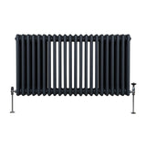 Traditional 3 Column Radiator - 600 x 1012mm - Anthracite Grey