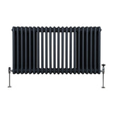 Traditional 3 Column Radiator - 600 x 1012mm - Anthracite Grey