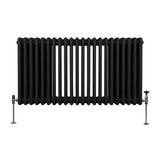 Traditional 3 Column Radiator - 600 x 1012mm - Black