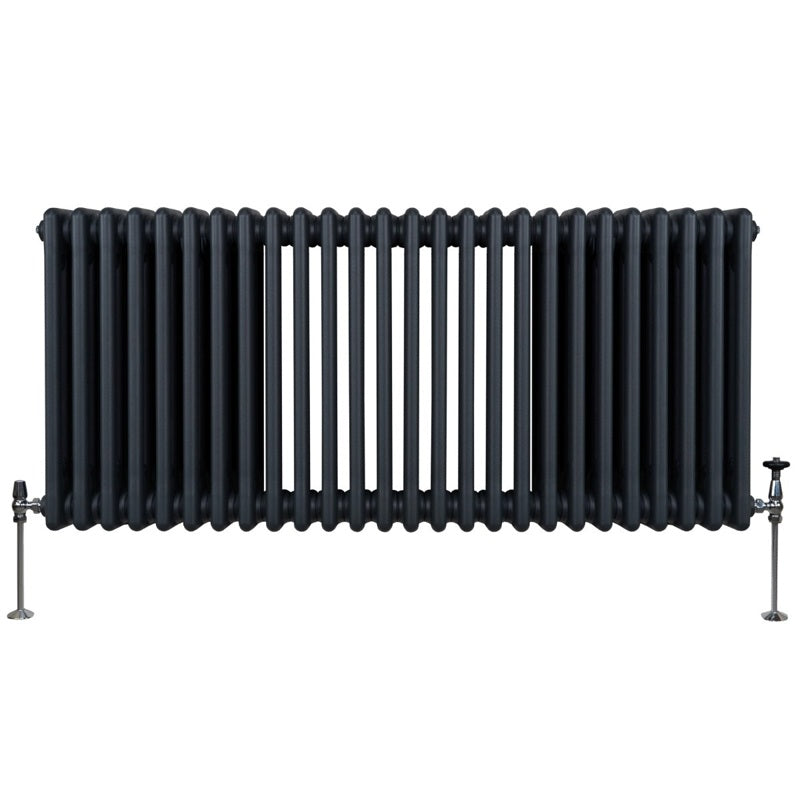 Traditional 3 Column Radiator - 600 x 1192mm - Anthracite Grey