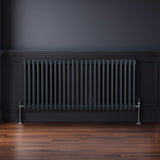 Traditional 3 Column Radiator - 600 x 1192mm - Anthracite Grey