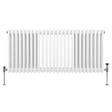 Traditional 3 Column Radiator - 600 x 1192mm - White