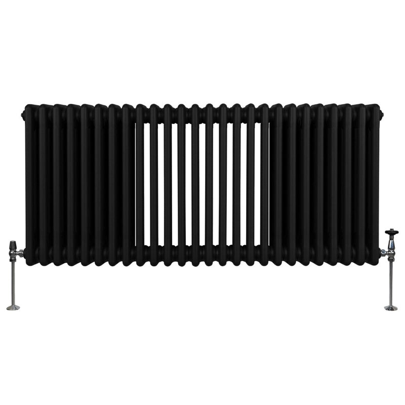 Traditional 3 Column Radiator - 600 x 1192mm - Black