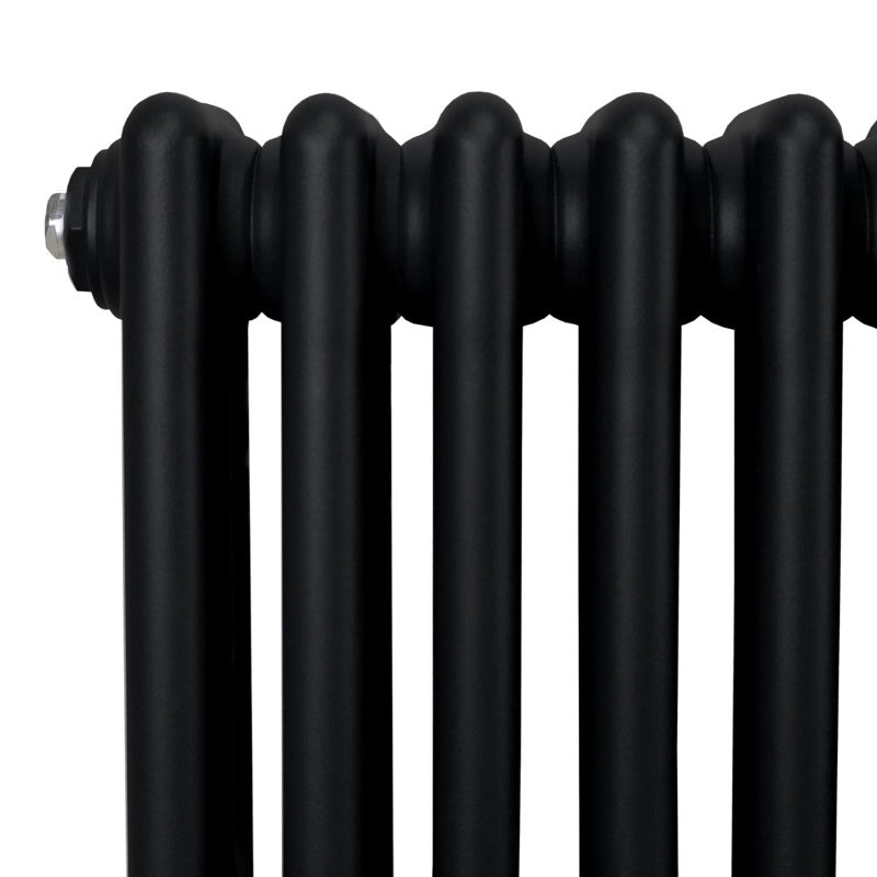 Traditional 3 Column Radiator - 600 x 1192mm - Black