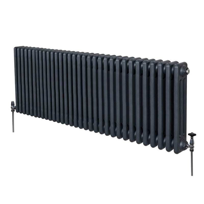 Traditional 3 Column Radiator - 600 x 1462mm - Anthracite Grey