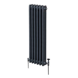 Traditional 3 Column Radiator - 1500 x 292mm - Anthracite Grey