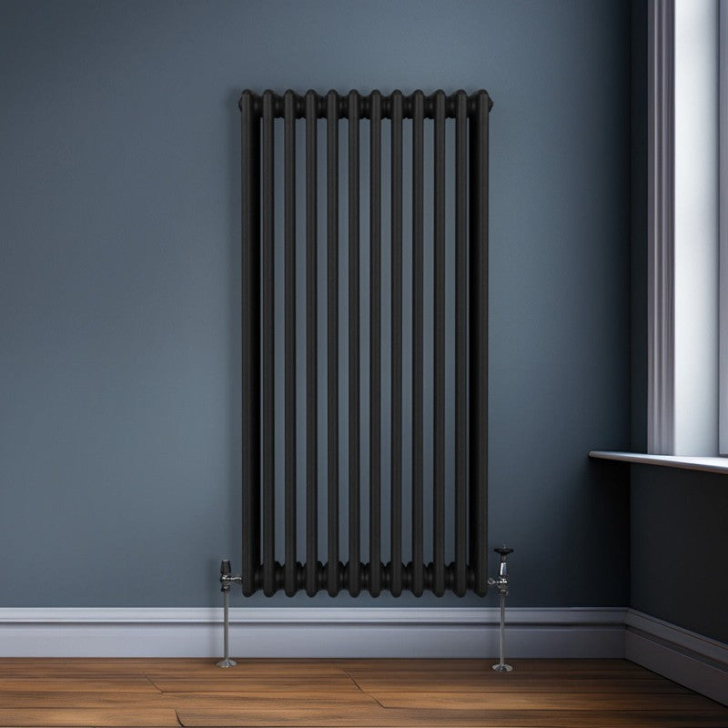 Traditional 3 Column Radiator - 1500 x 562mm - Black