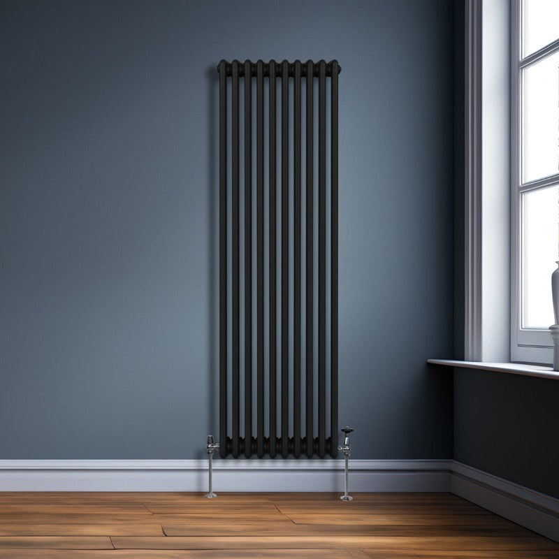 Traditional 3 Column Radiator - 1800 x 472mm - Black