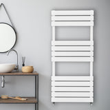 Flat Panel Towel Radiator  1200mm x 500mm  White