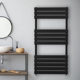 Flat Panel Towel Radiator  1200mm x 600mm  Black