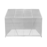 Polycarbonate Greenhouse 6ft x 8ft with Base – Silver