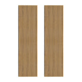 Acoustic Slat Wall Panels x 2 - Oak