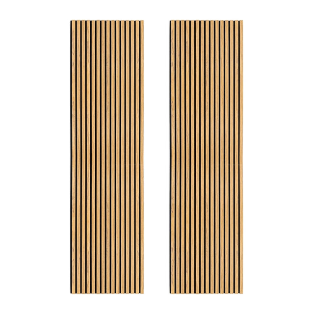 Acoustic Slat Wall Panels x 2 - Oak