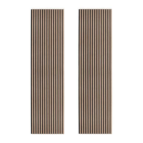Acoustic Slat Wall Panels x 2 - Light Walnut
