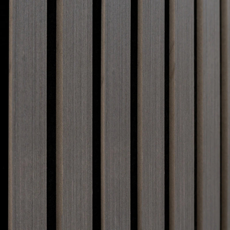 Acoustic Slat Wall Panels x 2  Anthracite Grey