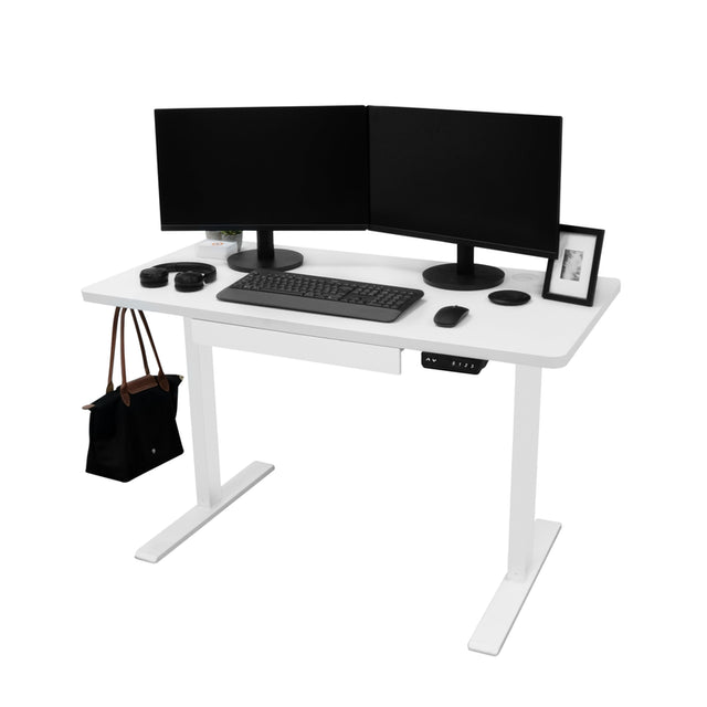 Electric Standing Desk With Drawer - 120cm x 60cm