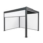 Anthracite Aluminium Pergola With White Blinds - 3m x 3m